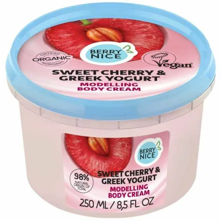 Modelujący Krem Do Ciała Słodka Wiśnia and  Jogurt Grecki 250 ml - Berry Nice