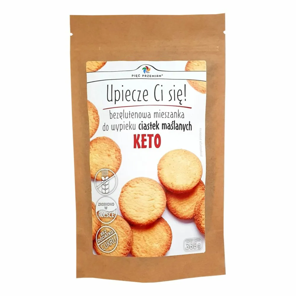 Mieszanka na Keto Ciastka Bezglutenowe 365 g - Pięć Przemian