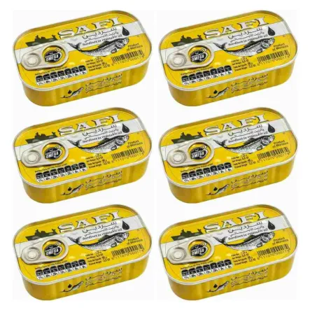 6 x Sardynki w Oleju Roślinnym 125 g - SAFI