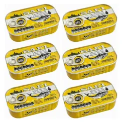 6 x Sardynki w Oleju Roślinnym 125 g - SAFI