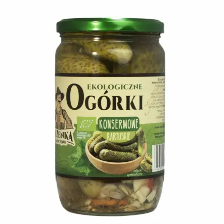 Ogórki Konserwowe Kartuskie Bio 670 g (360 g) - NaturAvena 