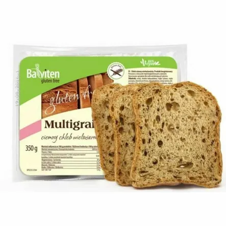 Chleb Bezglutenowy Ciemny Wieloziarnisty 350 g - Balviten - Przecena Krótka Data Minimalnej Trwałości