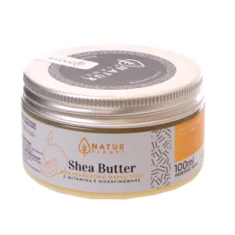 Masło Shea Nierafinowane Pomarańczowe z Witaminą E 100 ml Natur Planet