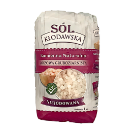 Sól Kłodawska Kamienna Różowa Gruboziarnista Niejodowana 1 kg Gruba Niejodowana- Kopalnia Soli Kłodawa