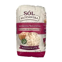 Sól Kłodawska Kamienna Różowa Gruboziarnista Niejodowana 1 kg Gruba Niejodowana- Kopalnia Soli Kłodawa