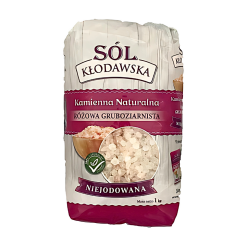Sól Kłodawska Kamienna Różowa Gruboziarnista Niejodowana 1 kg Gruba Niejodowana- Kopalnia Soli Kłodawa