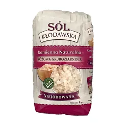 Sól Kłodawska Kamienna Różowa Gruboziarnista Niejodowana 1 kg Gruba Niejodowana- Kopalnia Soli Kłodawa