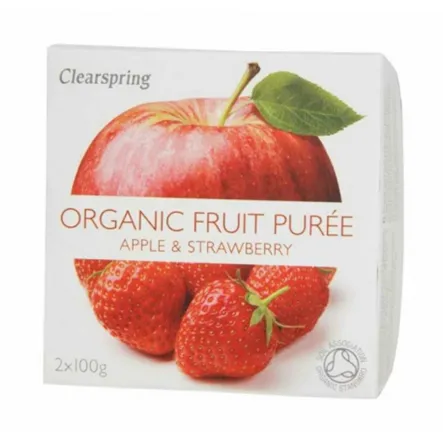 Deser jabłko-truskawka Bio 200 g Clearspring - Wyprzedaż