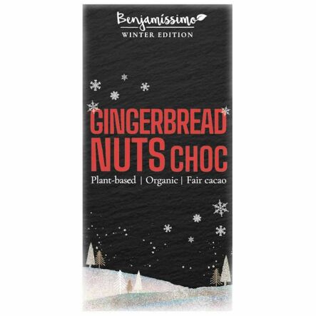 Czekolada z Migdałami, Orzechami Laskowymi i Przyprawą do Piernika Bezglutenowa Bio 60 g - Benjamissimo