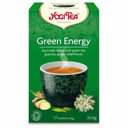 Herbatka Zielona Energia Bio (17x1,8g) - Yogi Tea