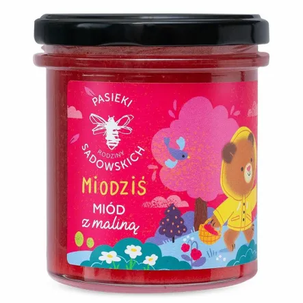 Miodziś Miód z Maliną 430 g - Pasieki Sadowskich