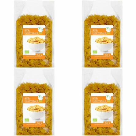 Zestaw 4 x Płatki Kukurydziane Bio Bez Dodatku Cukru 200 g - BioLife