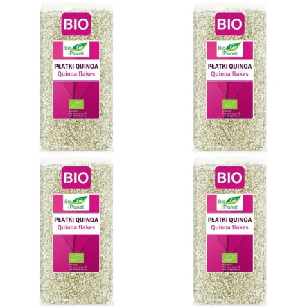 4 x Płatki Quinoa Bio 300 g - Bio Planet - Płatki z Komosy Ryżowej Eko