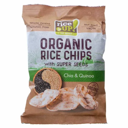 Chipsy Brązowy Ryż Chia i Qiunoa Bio 25 g Rice Up