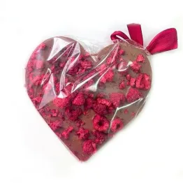 Serce - Czekolada Mleczna z Malinami 80 g - Santini