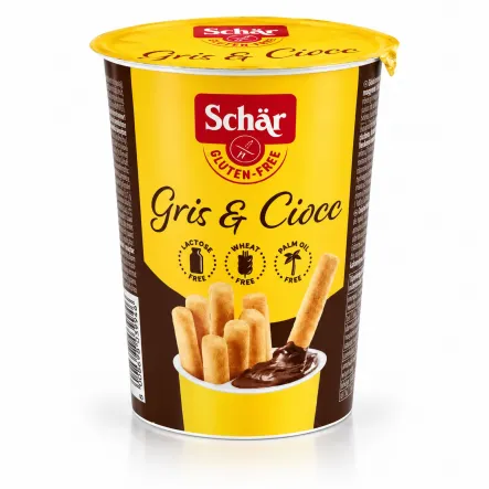 Paluszki Grissini z Kremem Kakaowym Bezglutenowe 52 g - Schar