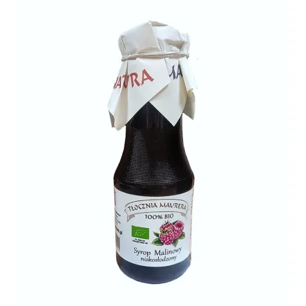 Syrop Malinowy Niskosłodzony Bio 300 ml - Tłocznia Maurera - WYPRZEDAŻ