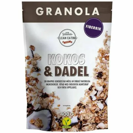 Granola Kokos & Daktyl Bez Dodatku Cukru 400 g - CLEAN EATING