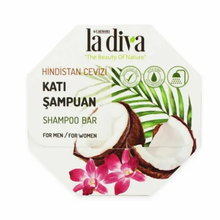 Szampon Do Włosów w Kostce KOKOS 100 g - La Diva