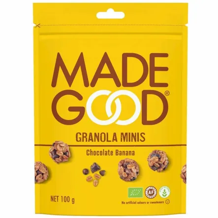 Granola Kulki z Czekoladą i Bananem Bezglutenowe Bio 100 g - Made Good (data: 06.07.2026)