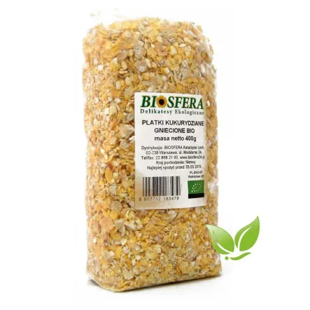 Płatki Kukurydziane Gniecione Bio 400 g - Biosfer 