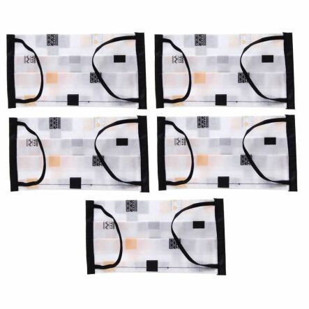 Maseczka Ochronna 3-Warstwowa Bawełniana Wielokrotnego Użytku ZESTAW 5 sztuk - Ekodarpol - 