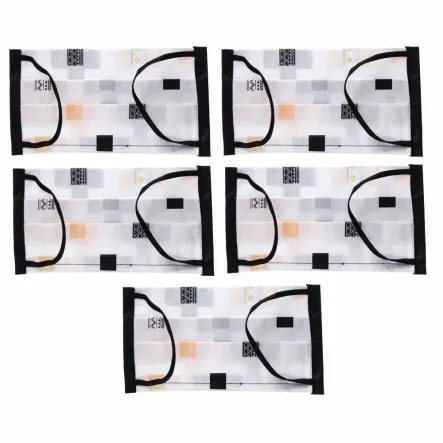 Maseczka Ochronna 3-Warstwowa Bawełniana Wielokrotnego Użytku ZESTAW 5 sztuk - Ekodarpol - 