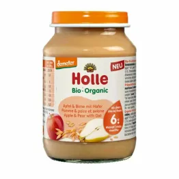 Deser dla Niemowląt Jabłko, Gruszka, Owies Bio Demeter 190 g - Holle