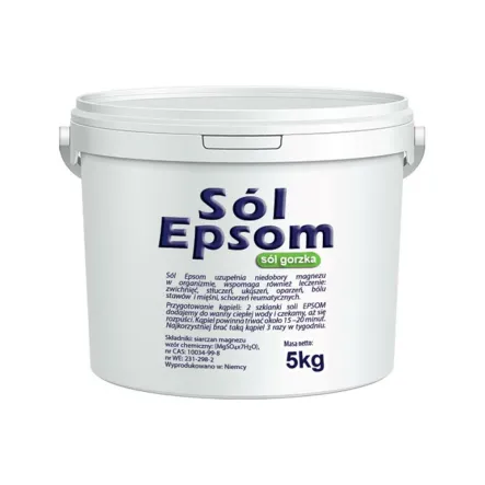Sól Epsom Siarczan Magnezu Wiadro 5 kg VitaFarm 