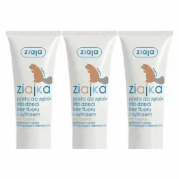 3 x Ziajka Pasta do Zębów z Ksylitolem Bez Fluoru 50 ml - Ziaja