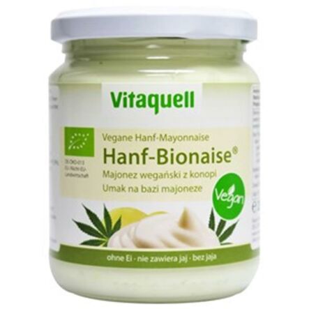 Majonez Wegański z Konopi Bio 250 ml - Vitaquell - Przecena Krótka Data Minimalnej Trwałości