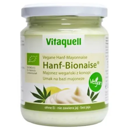 Majonez Wegański z Konopi Bio 250 ml - Vitaquell - Przecena Krótka Data Minimalnej Trwałości