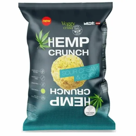 Chrupki o Smaku Śmietanowo - Cebulowym z Białkiem Konopnym 100 g - Milzu (data: 23.04.2025)