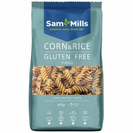 Makaron Bezglutenowy Kukurydziano-Ryżowy Świderki 400 g - SamMills