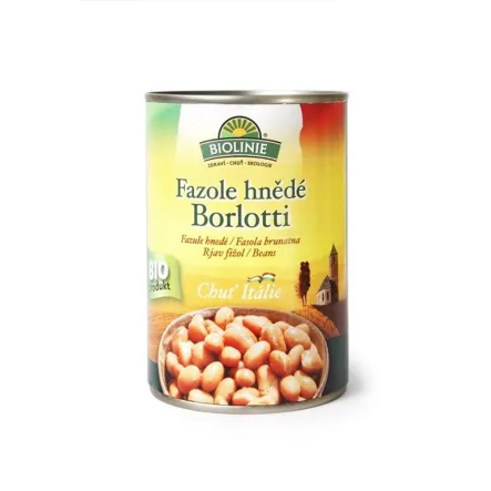 Fasola Brązowa Borlotti w Puszce Eko 400g-Biolinie