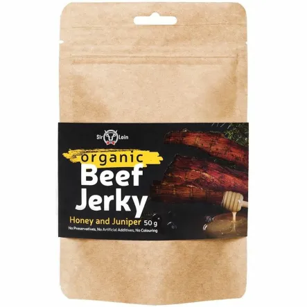 Suszona Wołowina z Miodem i Jagodami Jałowca Bio 50 g - SirLoin  