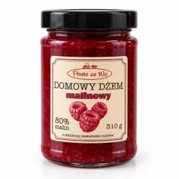 Dżem Malinowy o Obniżonej Zawartości Cukrów 80% Owoców 310 g - Prosto ze Wsi
