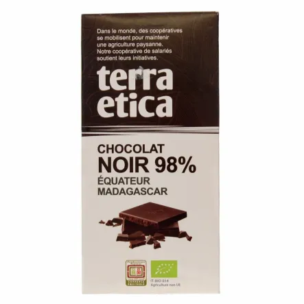 Czekolada Gorzka 98% Ekwador Fair Trade Bio 100 g -  Terra Etica