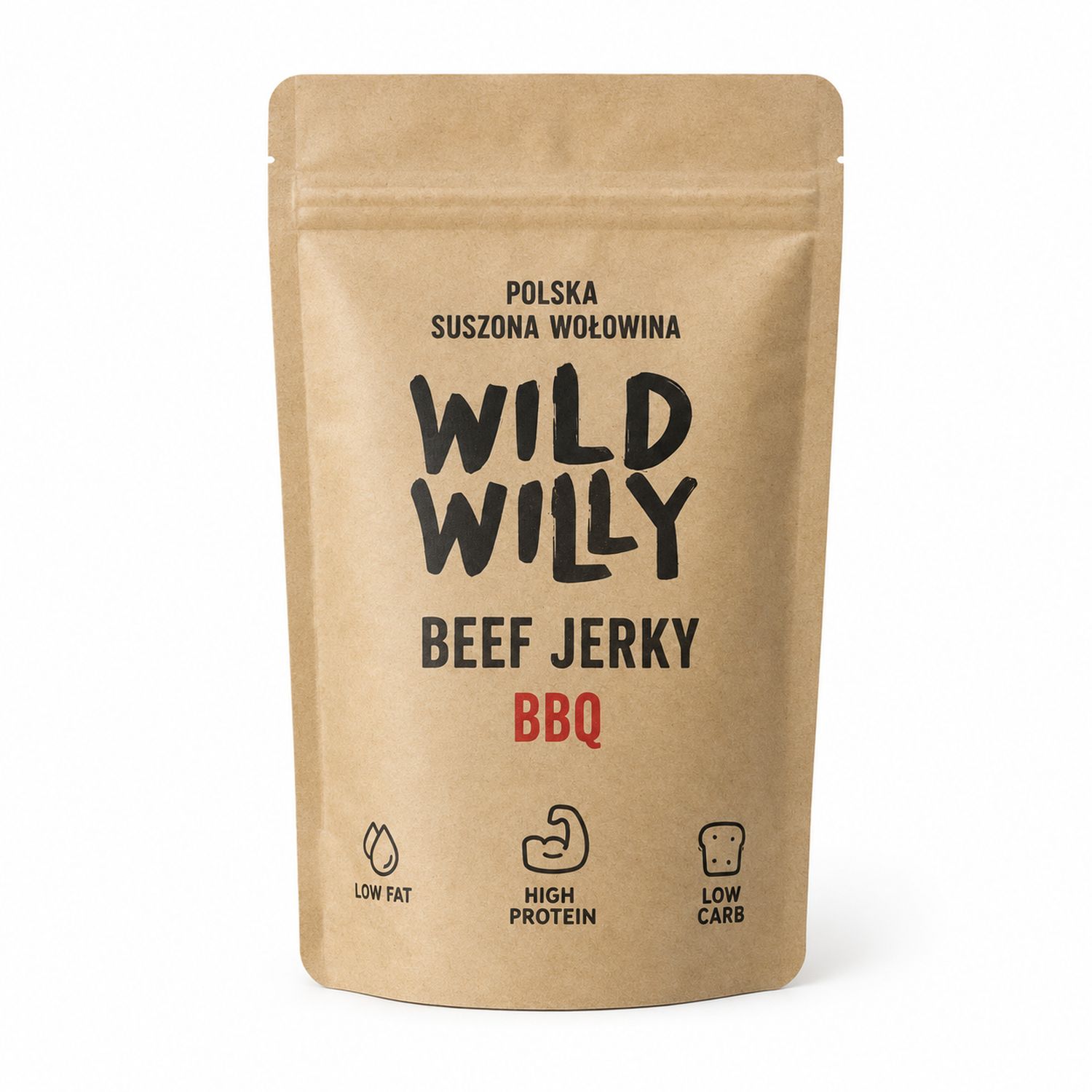 Beef Jerky Suszona Polska Wołowina BBQ 30 g - Wild Willy