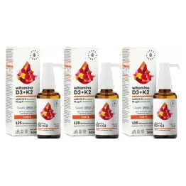 3 x Witamina D3 + K2 FORTE Krople 50 ml - Aura Herbals