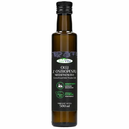 Olej z Ostropestu Tłoczony na Zimno Nierafinowany 500 ml - Eoovita