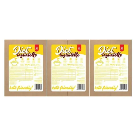3 x Makaron Konjac Diet Tagliatelle 1,6 kg/ 1 kg - Cheat Meal
