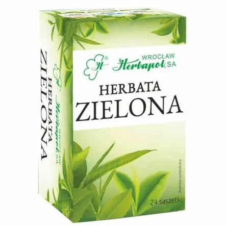 Herbata Zielona 48 g (24x 2 g) - Herbapol Wrocław - Przecena Krótka Data Minimalnej Trwałości