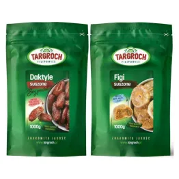 Zestaw Daktyle Suszone Bez Pestek 1 kg + Figi Suszone 1 kg - Targroch