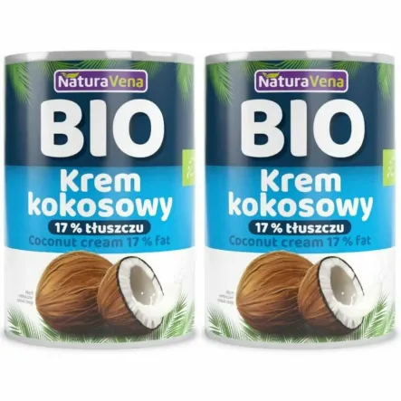 2 x Krem Kokosowy 17% BIO 400 ml -  NaturAvena
