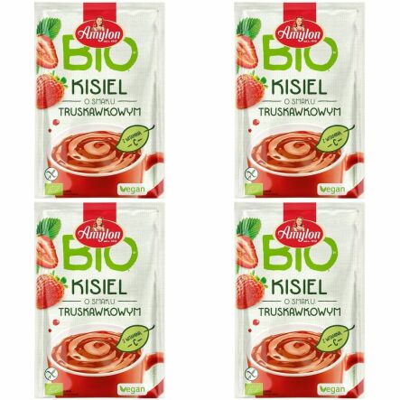 4 x Kisiel o Smaku Truskawkowym Bezglutenowy BIO 30 g - Amylon