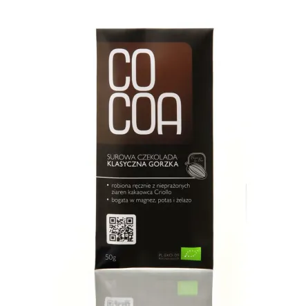 Czekolada Klasyczna Gorzka Bio 50 g - Cocoa