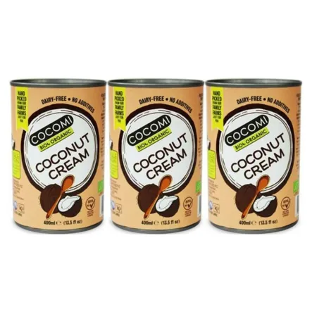 3 x Kokosowa Alternatywa Śmietany w Puszce Bio 400 ml - Cocomi
