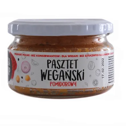 Pasztet z Suszonymi Pomidorami 200 g VegaUp - Przecena Krótka Data Minimalnej Trwałości