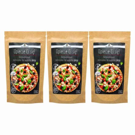 Zestaw 3 x Mieszanka do Wypieku Pizzy Bezglutenowa 250 g - Pięć Przemian